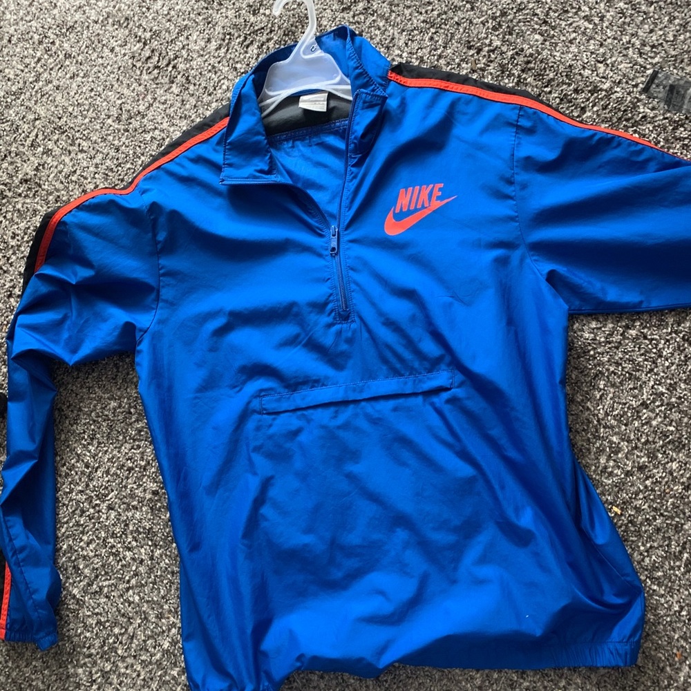 Blue and orange Nike windbreaker
